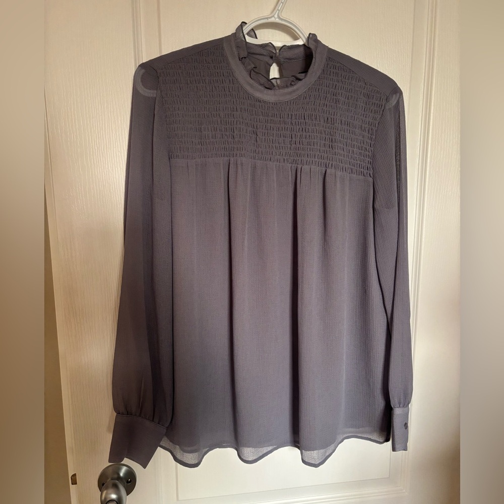 Ann Taylor Gray Blouse